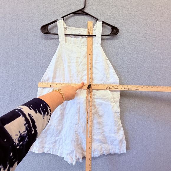 SIR the label Overalls Shortalls Size Small 100% Linen Spring Romper Playsuit - Picture 6 of 10